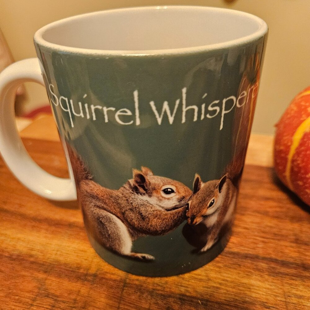 squirrel whisperer mug whimsical design